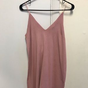 Pink mini dress with spaghetti straps